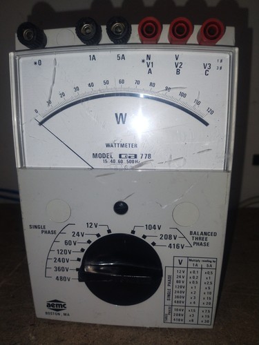 WATTMETER Model CA 788. 15.40.60..500Hz. - Zdjęcie 5 z 5