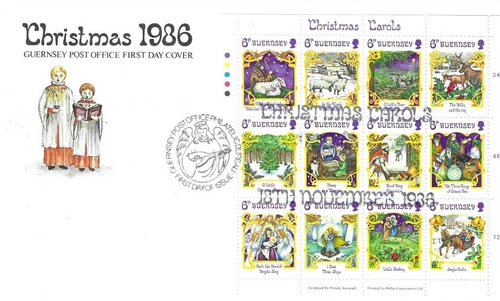 Guernsey Comm/FDC - Christmas 1986  - 1985 (GU217)