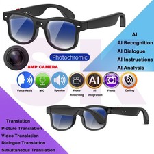 AI smart glasses with earphone and camera and Image and video translate