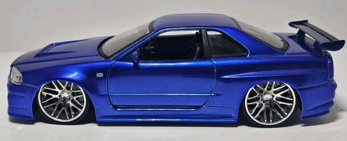 Jada 1/24 2002 Nissan Skyline GTR R34 Blue - Picture 7 of 11