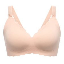 Momcozy Nursing Bras for Breastfeeding, Seamless 3X-Large, Oyster Pink
