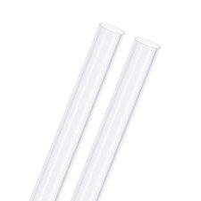 2Pcs 245mm Clear Rigid PVC Pipe, 15x16mm IDxOD Round PVC Tube Tubing Clear Blue
