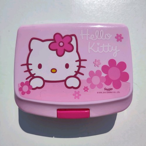 Fiambrera con estuche de plástico duro Hello Kitty Pink Sanrio 2012 de Trudeau - Imagen 1 de 9