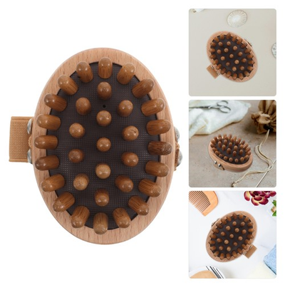 #ad #ad 2pcs Meridian Pressure Brush: Handheld Wooden Body Massager Brush Hair $22.97