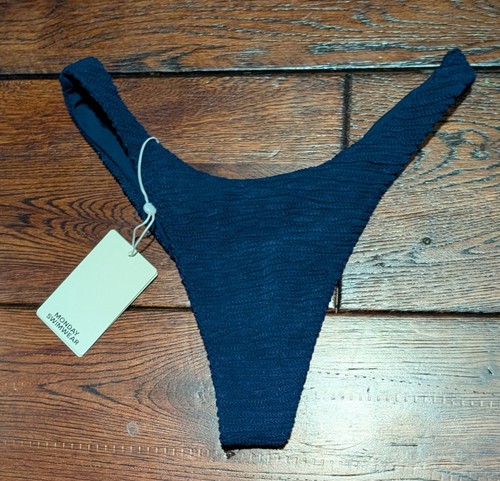 Traje de baño Monday Byron tiro medio descarado parte inferior de bikini arrugado medianoche talla L nuevo con etiquetas - Imagen 6 de 18