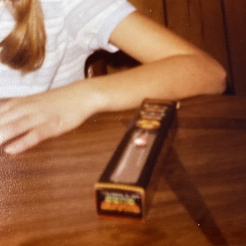 1970s Girl Holding Birthday Gift Toys Sitting at Table Original Photo P3n14 - Picture 5 of 8