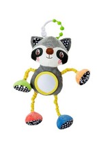 Spark Create Unisex Infant Raccoon Plush Mirror Rattle Stroller Activity Toy New