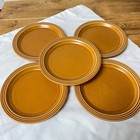 Vintage Hornsea Pottery Saffron Side Plates x 5.  17cm / 6.75" 1970s
