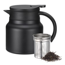 800ml Coffee Carafes Insulated, Tea Thermo with Infuser, Black