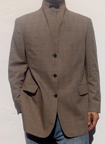 Burberry London Men's Prince Of Wales Print Jacket Size 44 UK Vintage RRP £750 - Picture 4 of 14