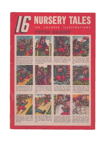 16 Nursery Tales 192 Colored Illustration Peter Rabbit Samuel Lowe - Picture 1 of 2