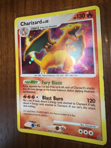 2007 Pokemon Holo Charizard LV.55 - Meraviglie Segrete 3/132 ~ HOLO SANGUINA CON VORTICE! - Foto 6 di 14