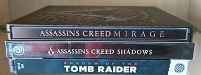 Assassin's Creed Steelbook Sammlung Mirage/Shadows/Shadow of the Tomb Raider