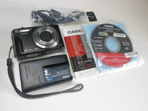 Casio EXILIM Hi-Zoom EX-H10 12.1MP Digital Camera - Black With Accessories - Picture 2 of 10