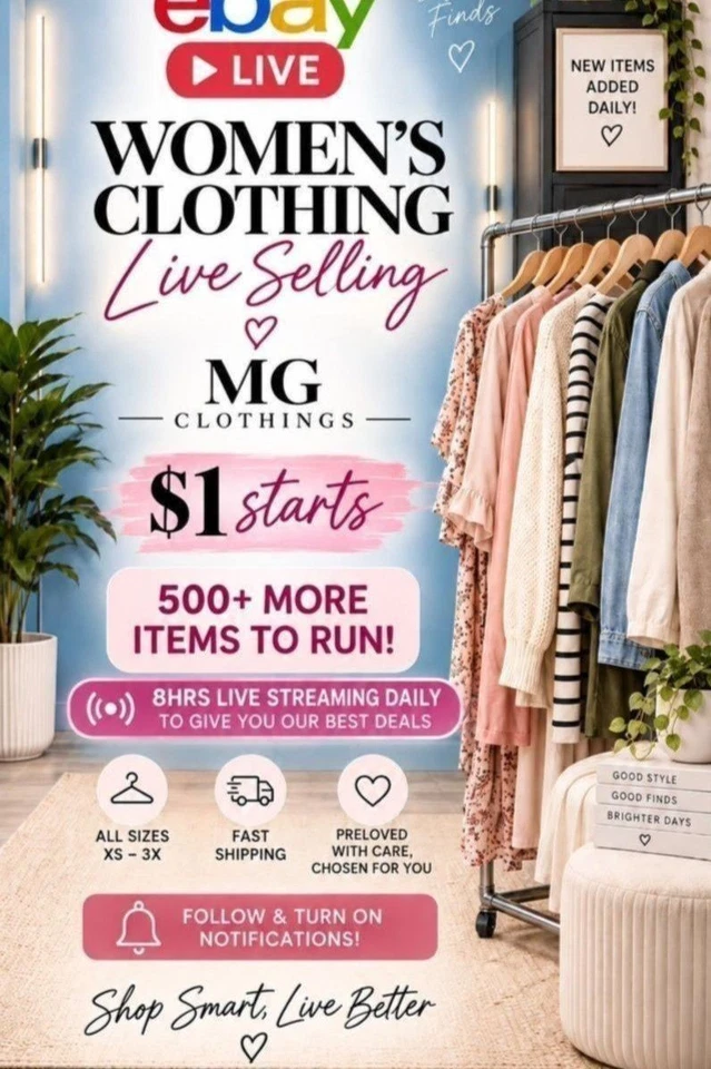 $1 START Women Apparel Clothing Shoes Purses... 500 Items and More to Run..