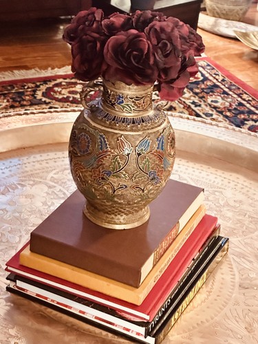 Antike japanische Metall Champlevé Vase/Emailleurne/Topf/Blumenvase/Emaille Kunst  - Bild 9 von 24