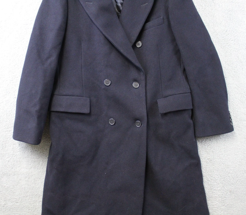 Abrigo Hackett Todo Lana Azul Marino Botón Delantero Largo Top Abrigo Para Hombre 42 - Imagen 4 de 21