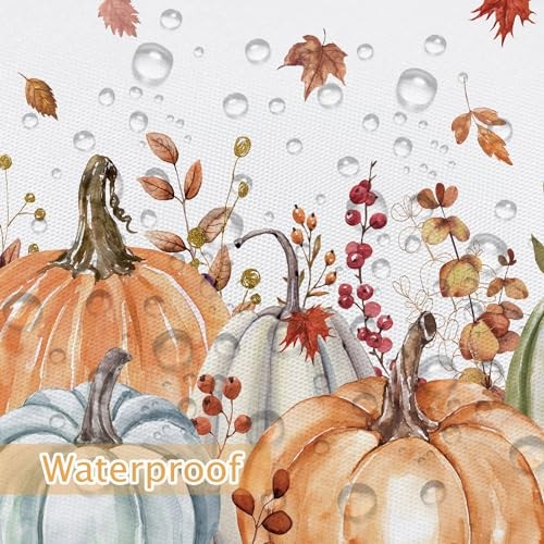 Cortina de Ducha Boho Calabaza Otoño, Granja 72"W x 72"L (Pack de 1) Naranja-01 - Imagen 7 de 7