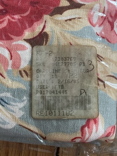 Pottery Barn Caroline Floral Duvet Cover + 2 Shams Twin Pink Blue Linen/cotton - Picture 4 of 10
