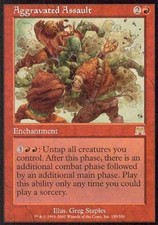Aggravated Assault -Foil Medium Play MTG Onslaught