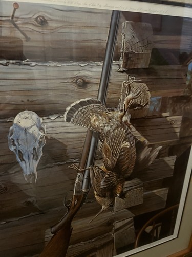 Owen Gromme “Day's End “ Hunting Scene Rustic Orig Sign Lmtd Ed Framed 32”x27” - Picture 14 of 15