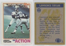 1982 Topps In Action Lawrence Taylor #435 Rookie RC HOF
