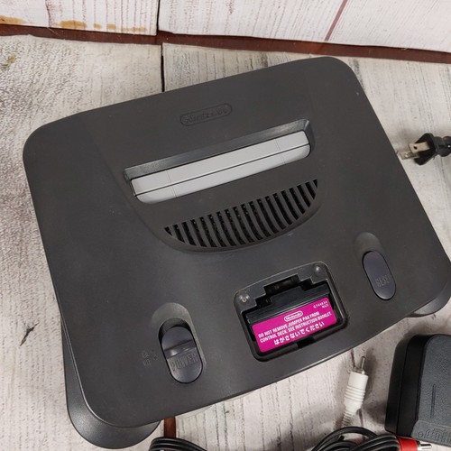 Nintendo 64 - N64 Console w/ Power + A/V Cables Normal Jumper Pak TESTED WORKING - Picture 3 of 14