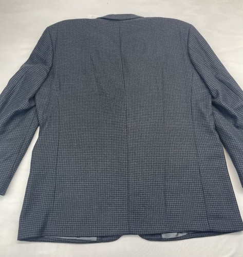 Gianfranco Ruffini Italy Blazer 100% LampsWool Dark Gray Houndstooth Mens SZ 44R - Picture 11 of 12