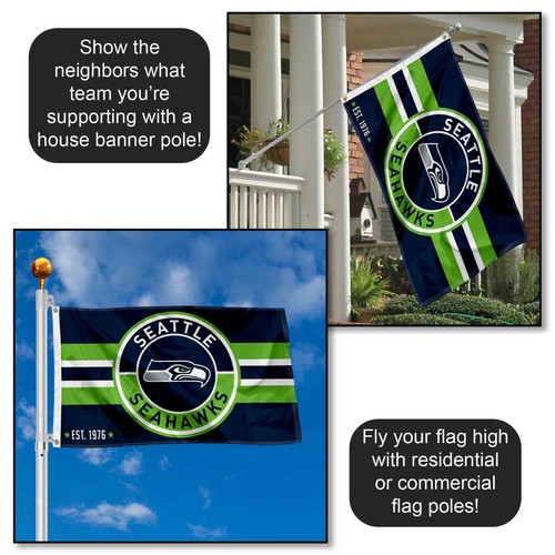 3x5 Feet Seattle Seahawks Patch Button Circle Logo Banner Flag - Picture 3 of 6