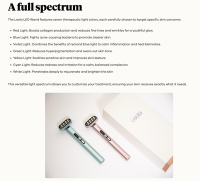 #ad Leela LED Wand for Face from Aveda Juut Salon $95.00
