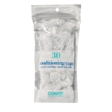 Conair Conditioning Shower Caps, Clear, 30-Pieces
