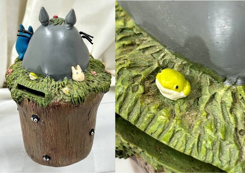Super Rare ! In 1999 Ghibli My Neighbor Totoro Piggy Bank Wooden Bowl Design - Picture 5 of 10