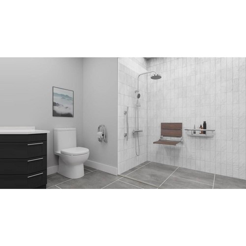 24 in. Concealed Screw Grab Bar, Designer Luxury Linear Bar, ADA Compliant in - Picture 3 of 8