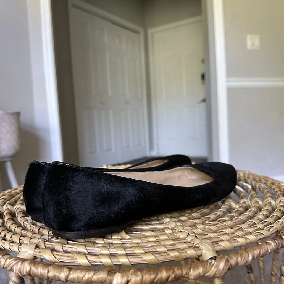 Proenza Schouler Pelo de Poni Negro Ballet Zapatos Planos Punta Cuadrada Mujer EU 38 Foto 2 de 4