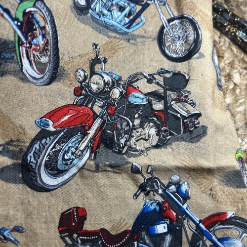 Motorcycle Brown Cotton Quilt Fabric 1/2 Yd X 40Maria Kalinowski Kanvas Studios - Picture 7 of 12