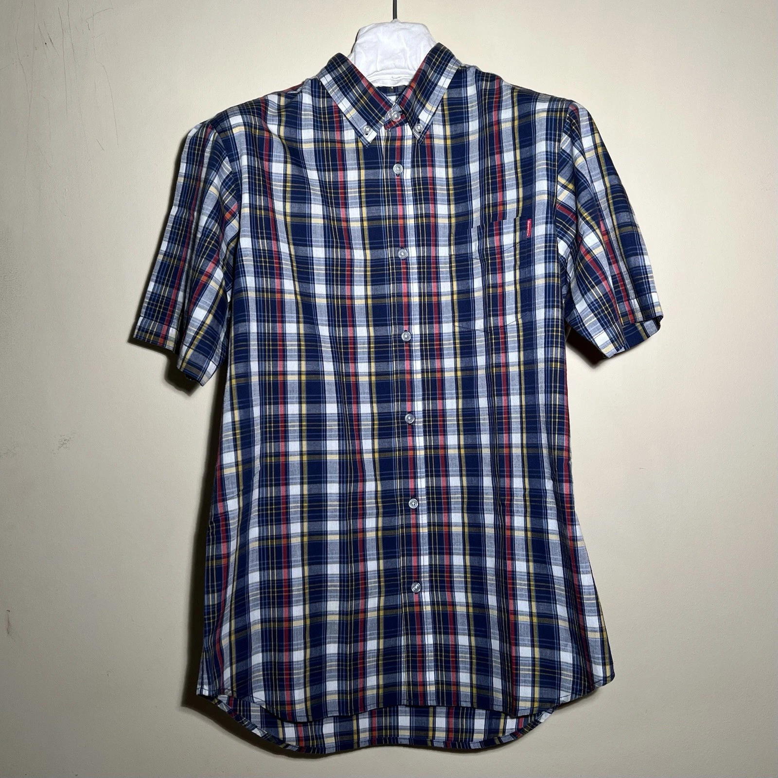 SUPREME CHEMISE À CARREAUX COTON S/S BLEU LARGE