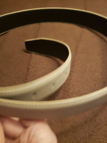 Alfani Men's Belt Large 38-40 Faux-Suede Textured Belt Khaki $40 - Picture 4 of 14