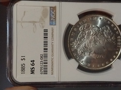1885 Morgan Silver Dollar NGC MS 64 ~ BLAST WHITE ~ STUNNING !! - Picture 5 of 5