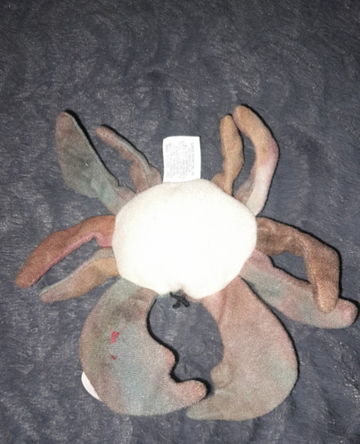 McDonalds 1993 Ty Teenie Beanie Baby Claude die Krabbe mit Etikett Fehler Sammlerstück - Bild 4 von 5