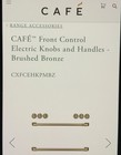 GE Cafe CXFCEHKPMBZ - Front Control Electric Knobs & Handles - Brushed Bronze