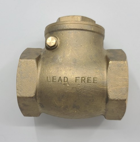 2 inch Brass Swing Check Valve Threaded Lead Free - Picture 2 of 4