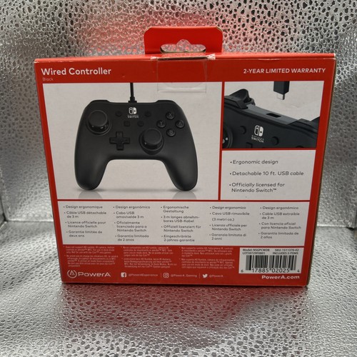Nintendo Switch Wired Controller  - Black 10 Foot USB Cable New Sealed - Picture 3 of 4