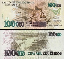 Brazil 100000 Cruzeiros 1993, UNC, P-235b
