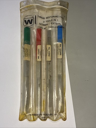 Warrensville Thread Restoring Files, Internal & External, 4 Piece Set/ Complete