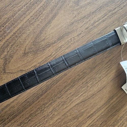 Wendegürtel schwarz braun Krokodilimitat Herren elegant mit Schnalle Größe 36 neu - Bild 2 von 8