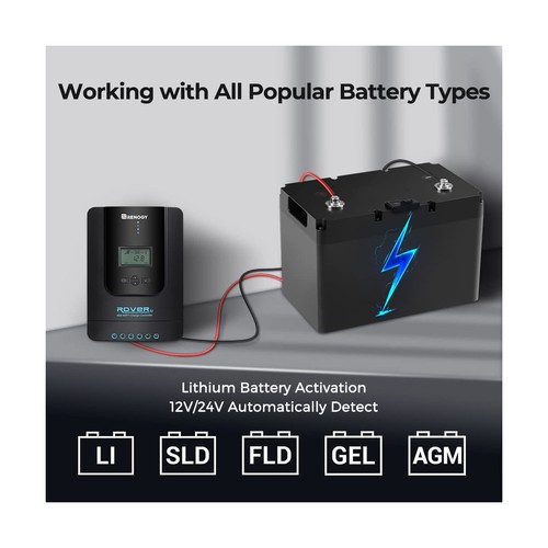 Renogy Rover 40 Amp 12V/24V DC Input MPPT Solar Charge Controller Auto Parame... - Picture 5 of 6