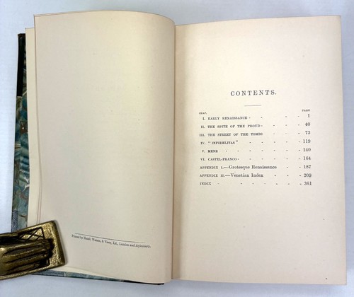 The Stones of Venice; 2 Volume near fine leather set, by John Ruskin, 1892 - Picture 12 of 13