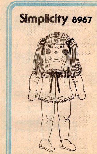 BAMBOLA 411/2" e Camicia Semplicità 8967 Modello di Cucito NON TAGLIATO ©1979 - Foto 2 di 3