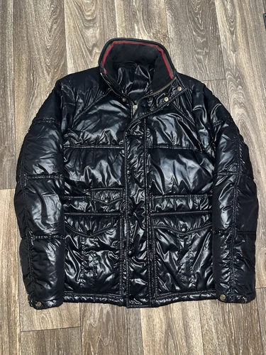 Piumino uomo Gucci Tom Ford 2008 collare web confezionabile con cappuccio M