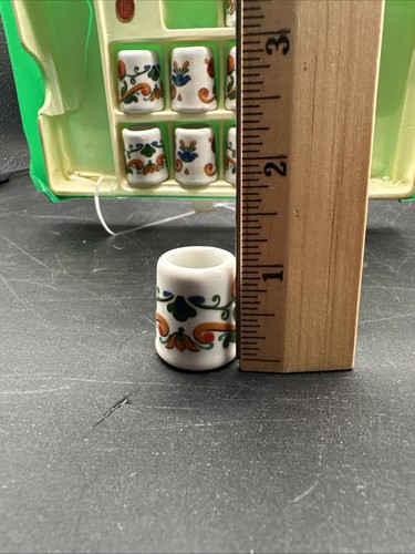Vtg Rosler Exquisit ceramic candle holders, set of 10 - Picture 3 of 5